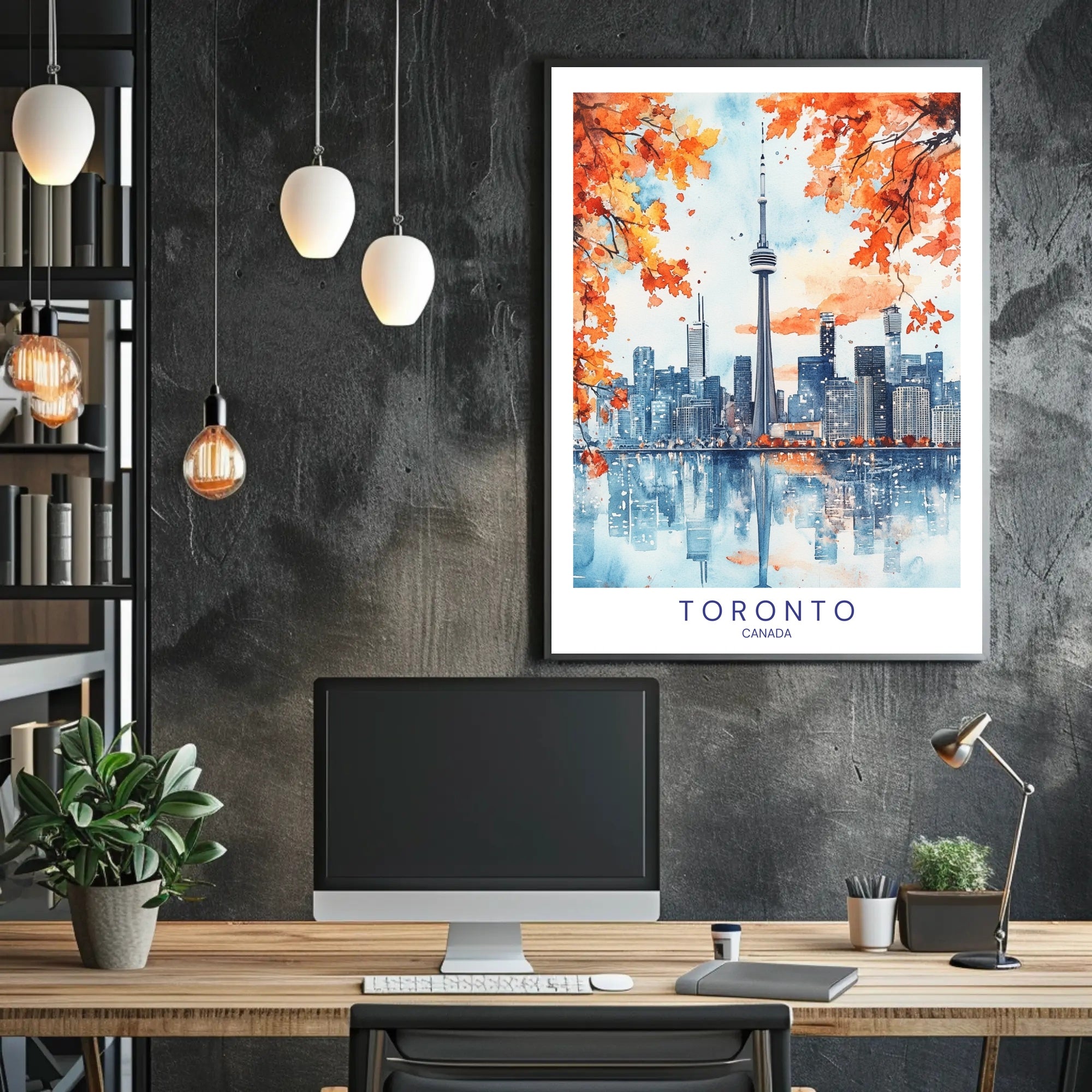 Toronto Skyline in Autumn Poster PosterGoat