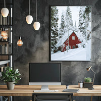 Winter Wonderland Cabin Poster