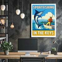 Sportfishing in the Keys Poster PosterGoat
