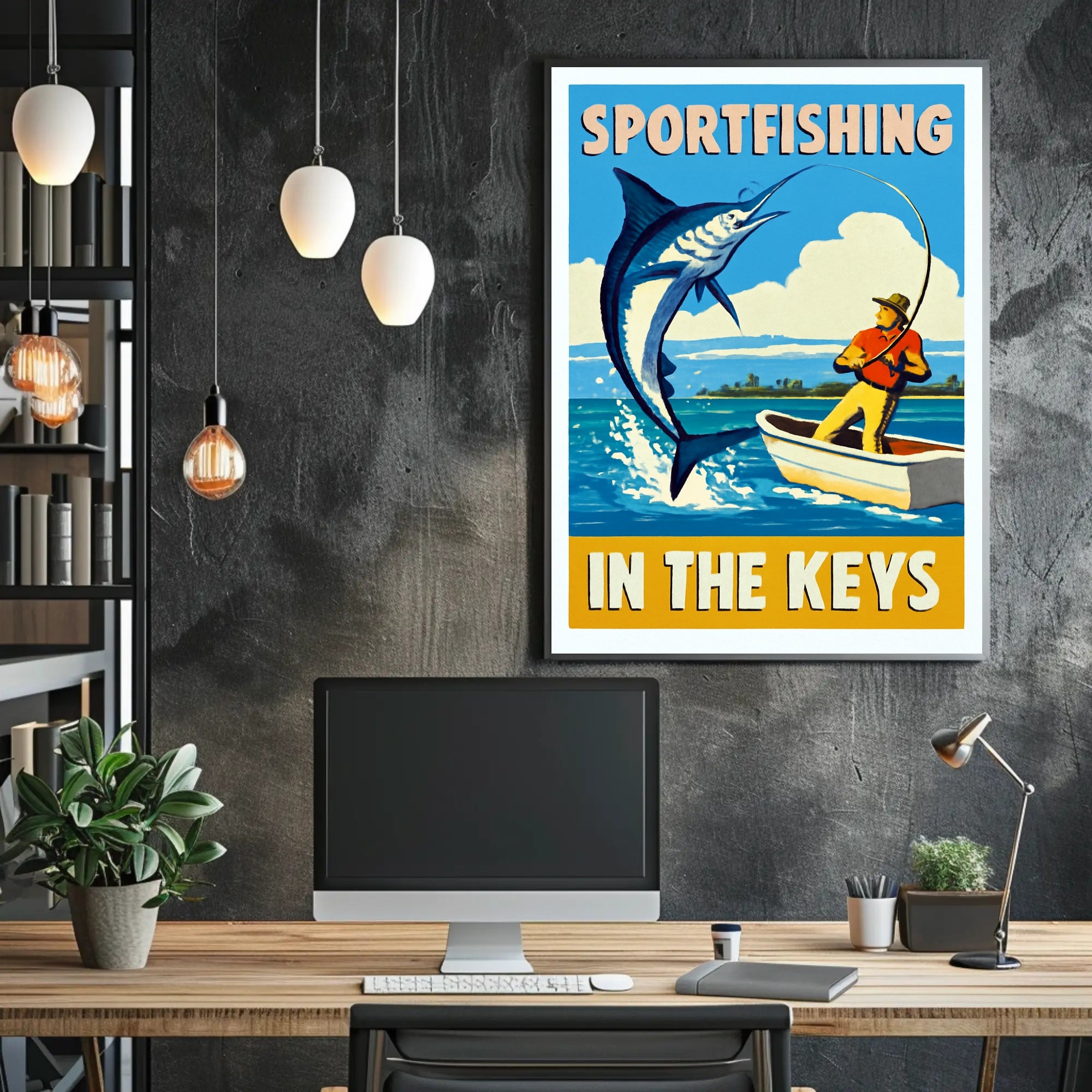 Sportfishing in the Keys Poster PosterGoat