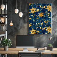 Luxurious Floral Baroque Art Nouveau Design Artistic Poster