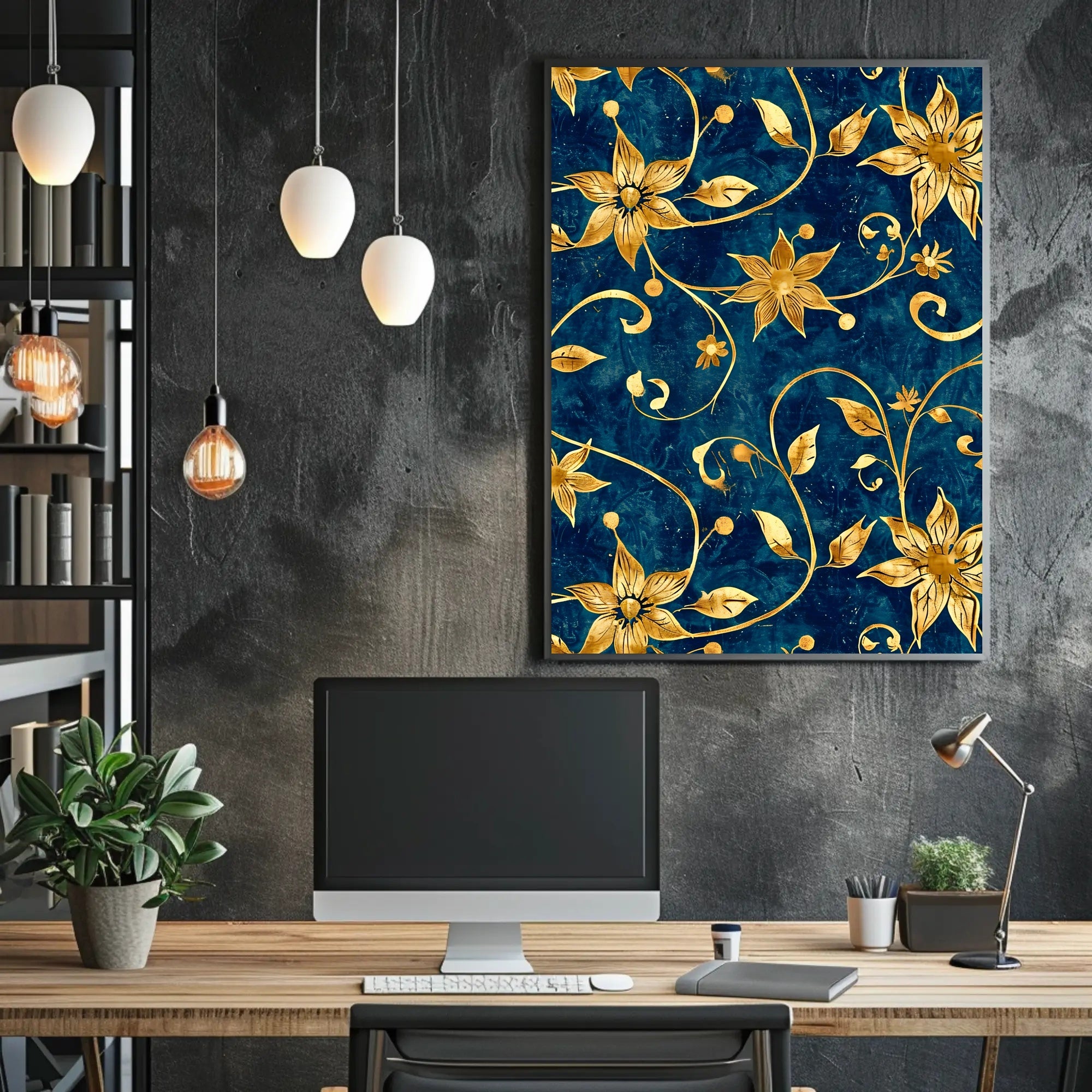 Luxurious Floral Baroque Art Nouveau Design Artistic Poster