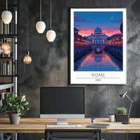 St. Peter's Basilica Evening Glow Travel Poster