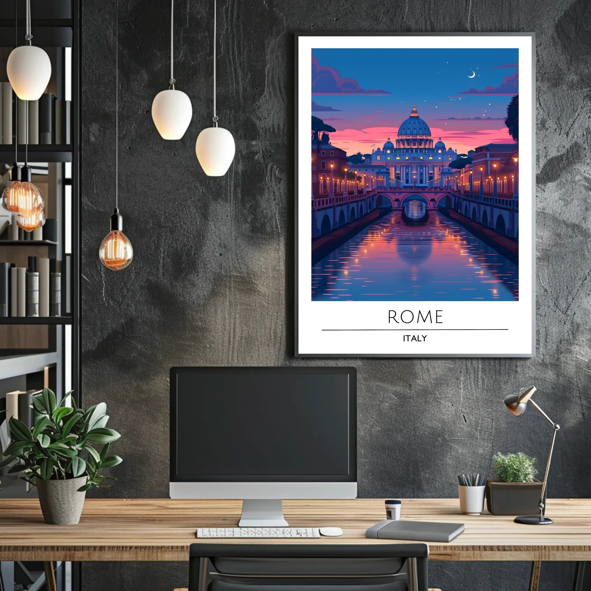 St. Peter's Basilica Evening Glow Travel Poster