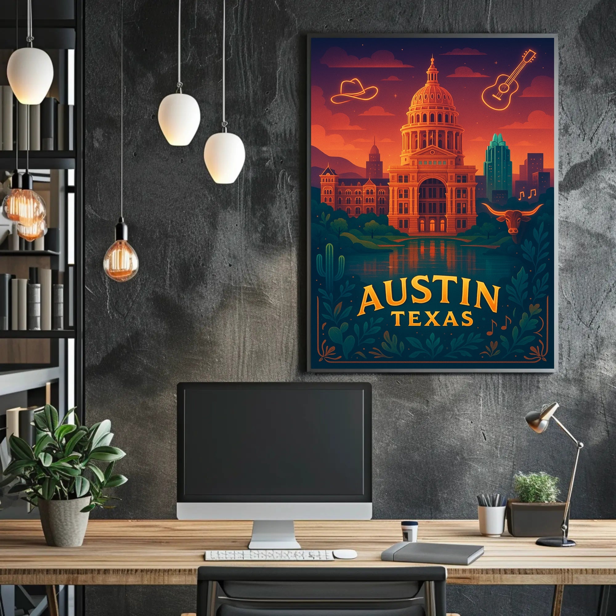 Vibrant Austin Cityscape Poster