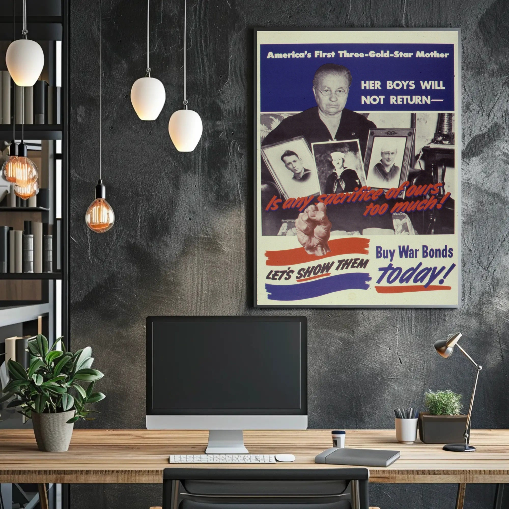 Sacrifice and Patriotism WWII Poster