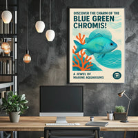Discover the Charm of the Blue Green Chromis Poster