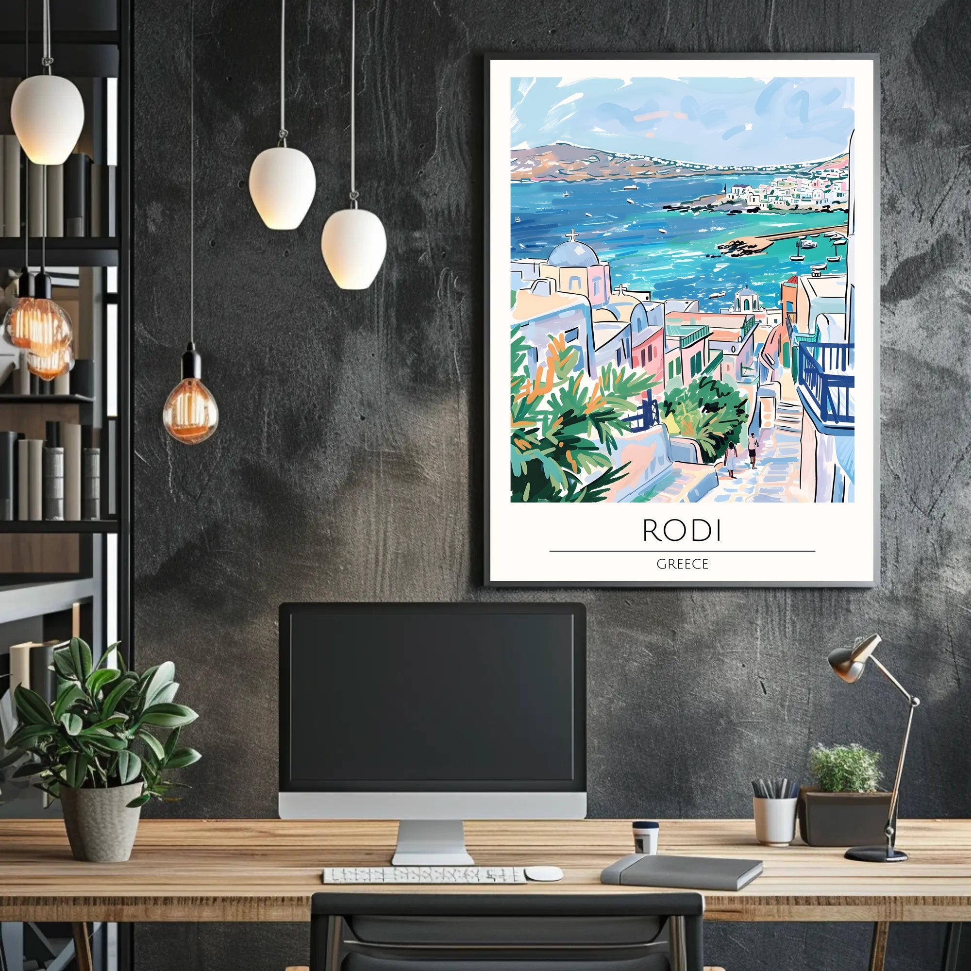 Scenic View of Rodi Poster PosterGoat