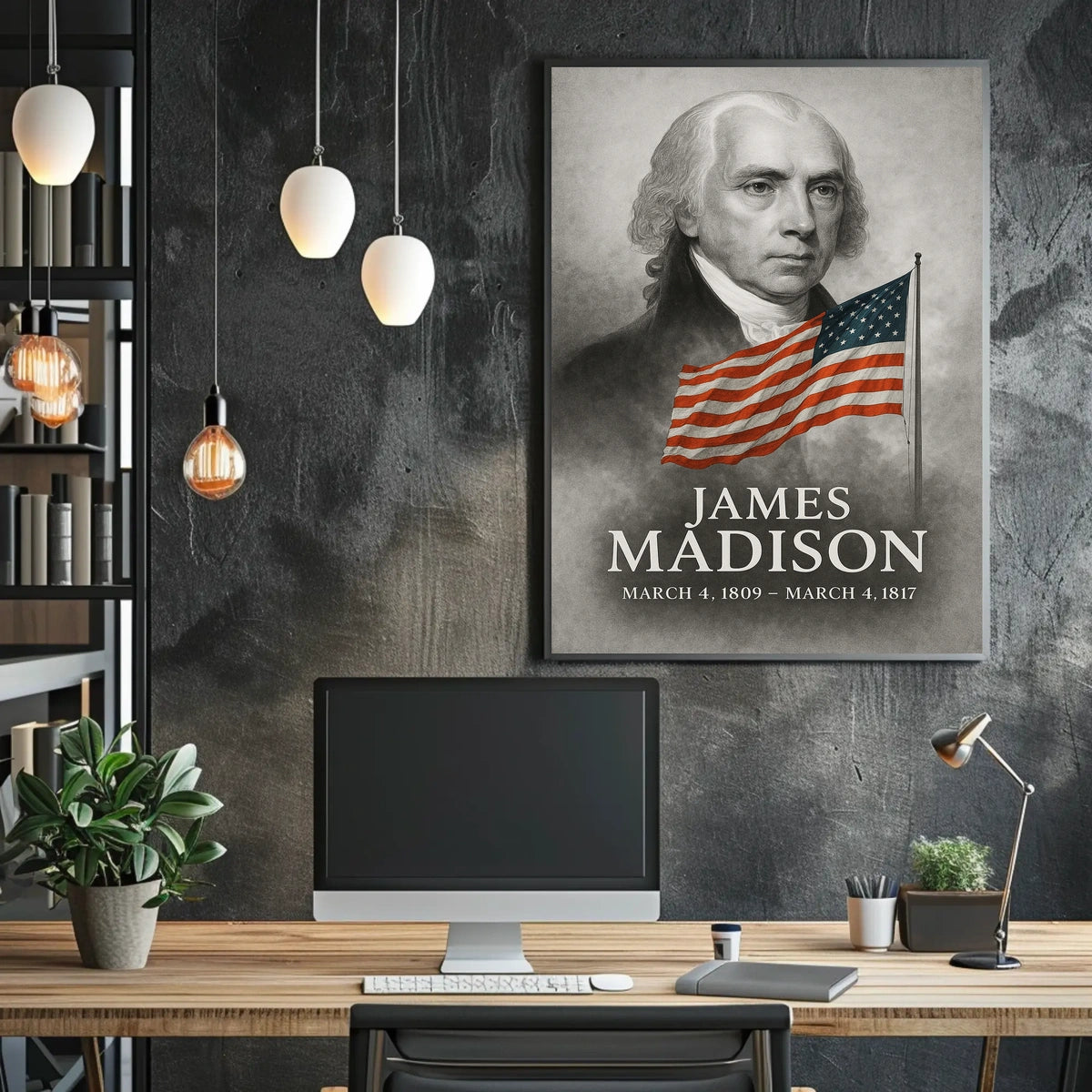 James Madison 4th President of the United States Reflections Poster