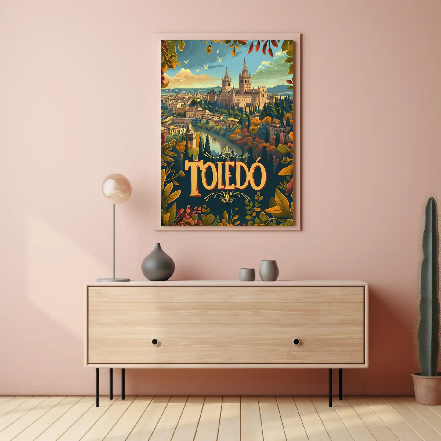 Toledo Autumn View Medieval City Travel Poster