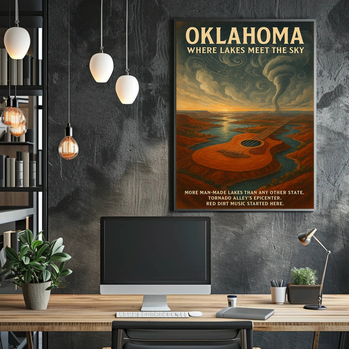 Oklahoma Where Lakes Meet The Sky Poster