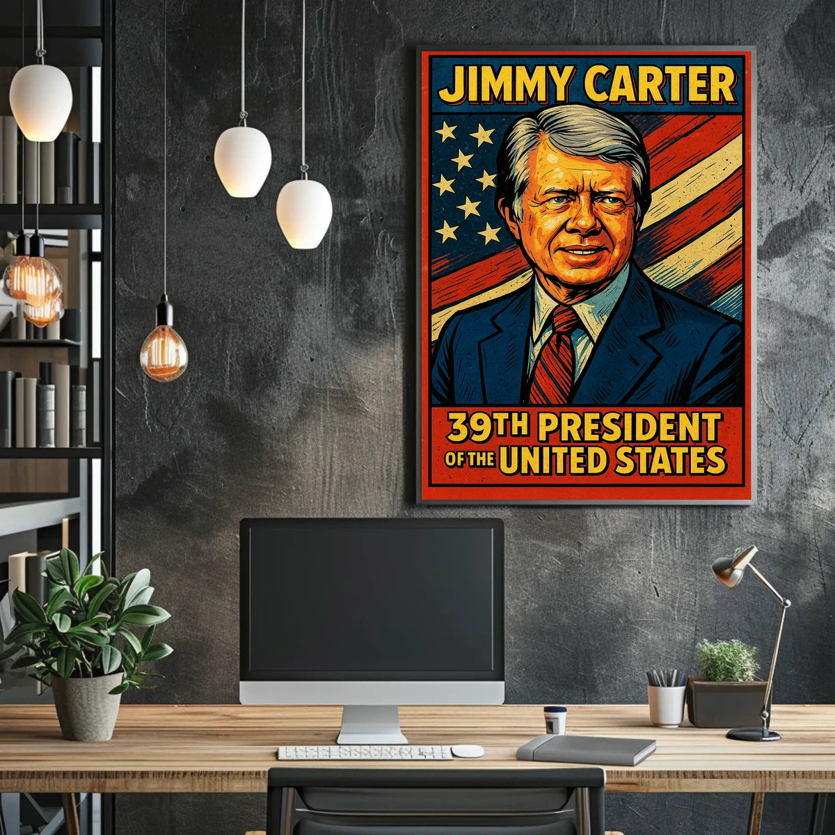 Jimmy Carter 39th President Poster Wall Art For Home Decor