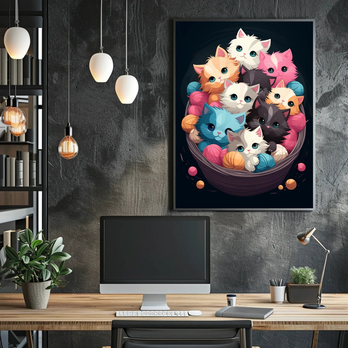 Basket Of Kittens Poster
