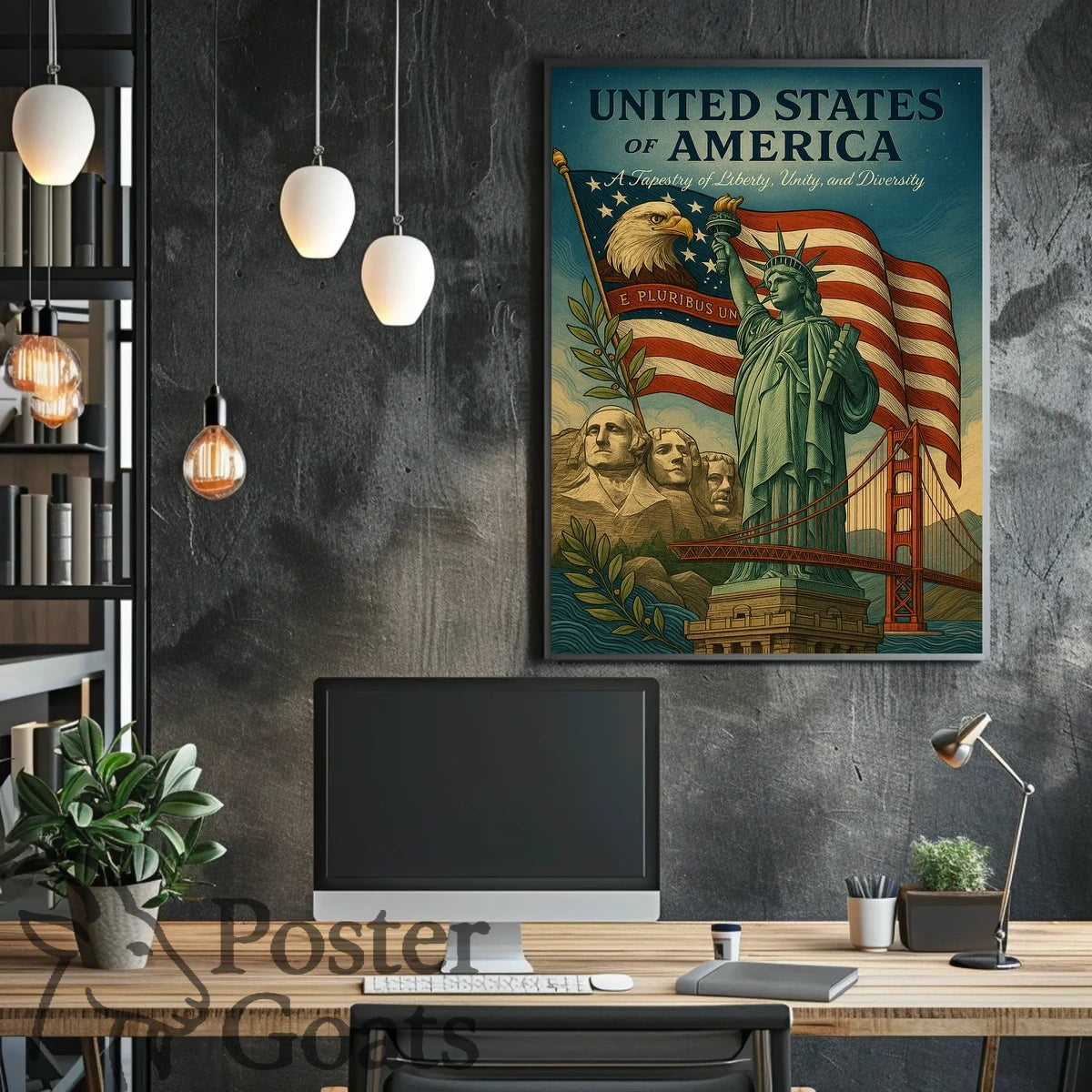 American Icons Vintage Art Poster - Cultural or Heritage Poster