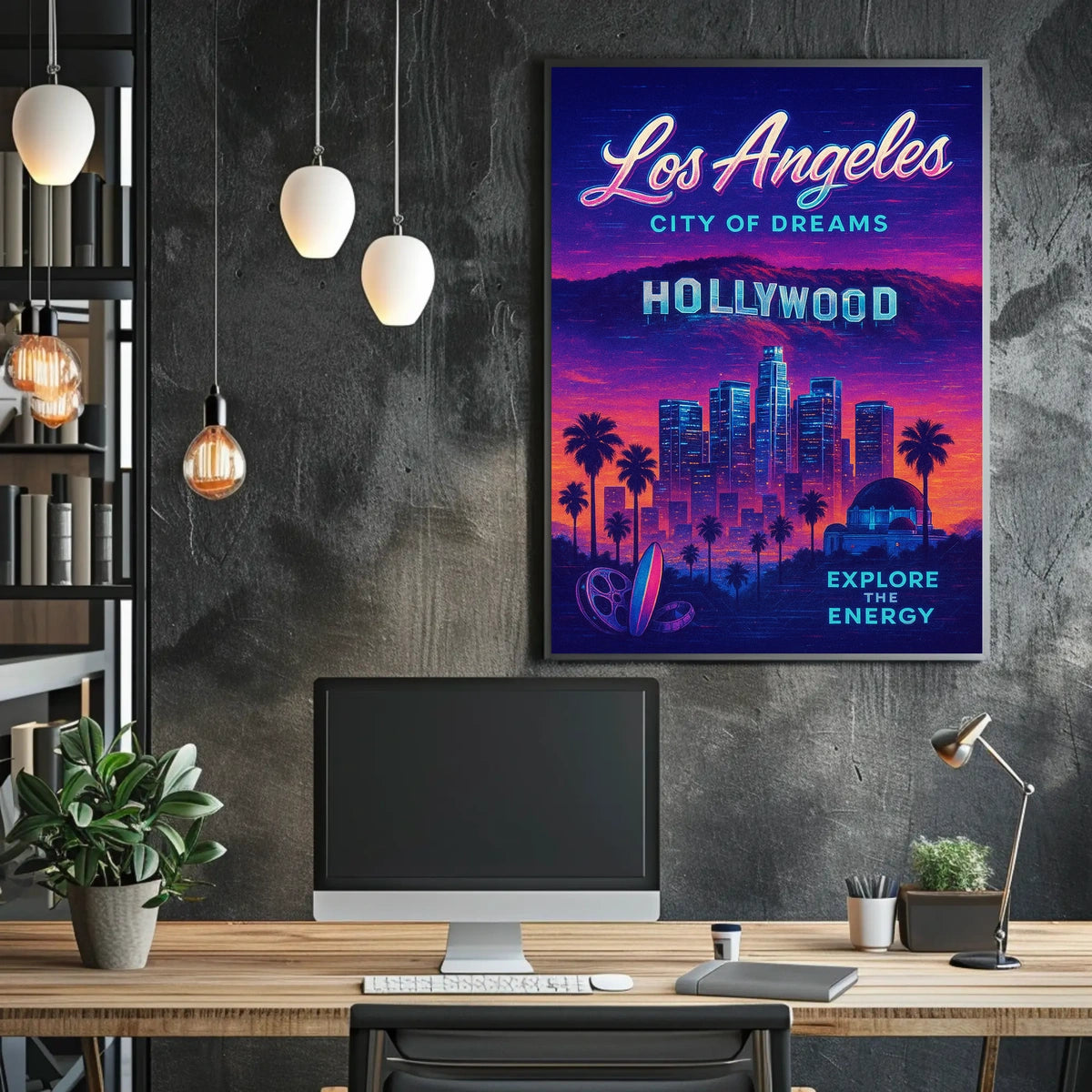 Los Angeles Dreamscape Poster: Neon City Vibes