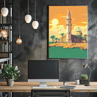 Tranquil Coastal Mosque Poster