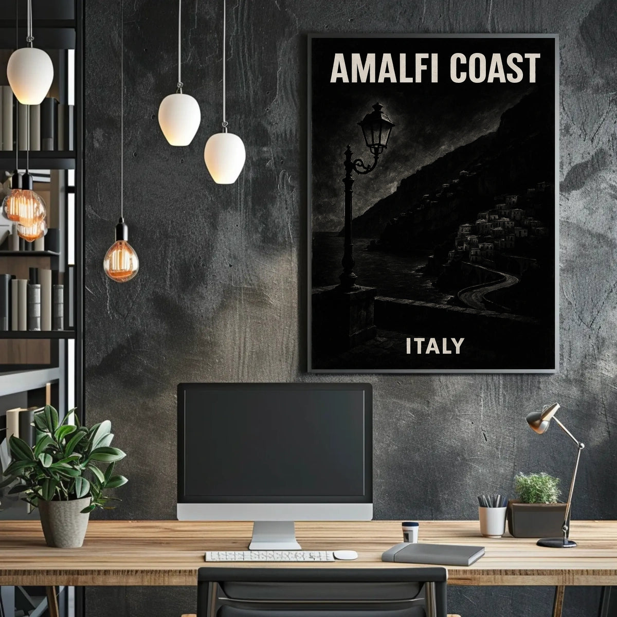 Amalfi Coast Italy Poster 18x24 Coastal Wall Art Decor