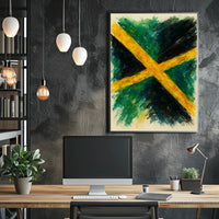 Jamaican Flag Art Poster