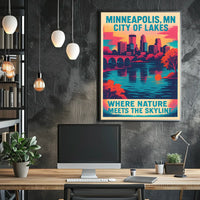 Minneapolis, MN City of Lakes Poster