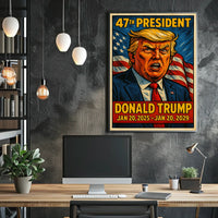 Trump Visionary Leader Stars Surrealism Poster