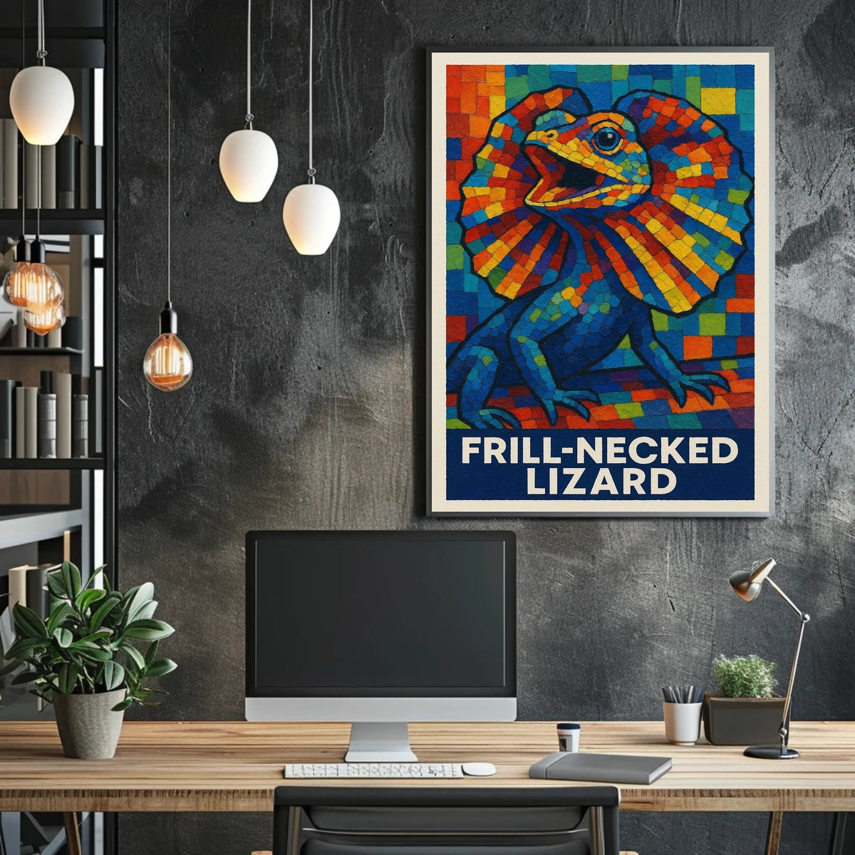 Frill-Necked Lizard Poster