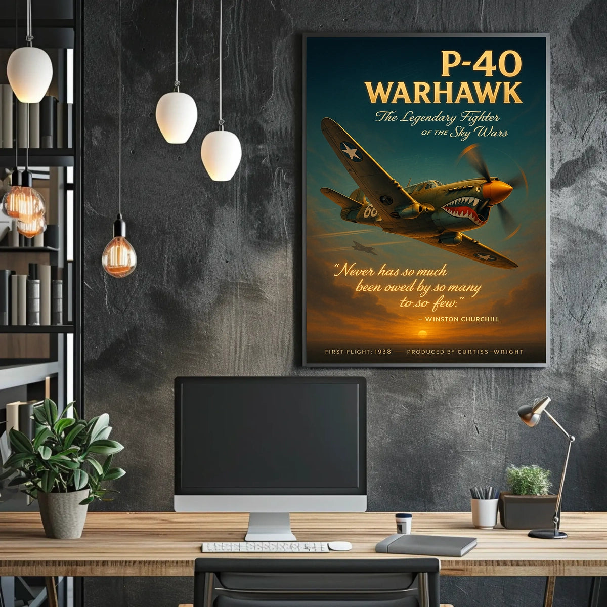 P-40 Warhawk Legendary Fighter Poster