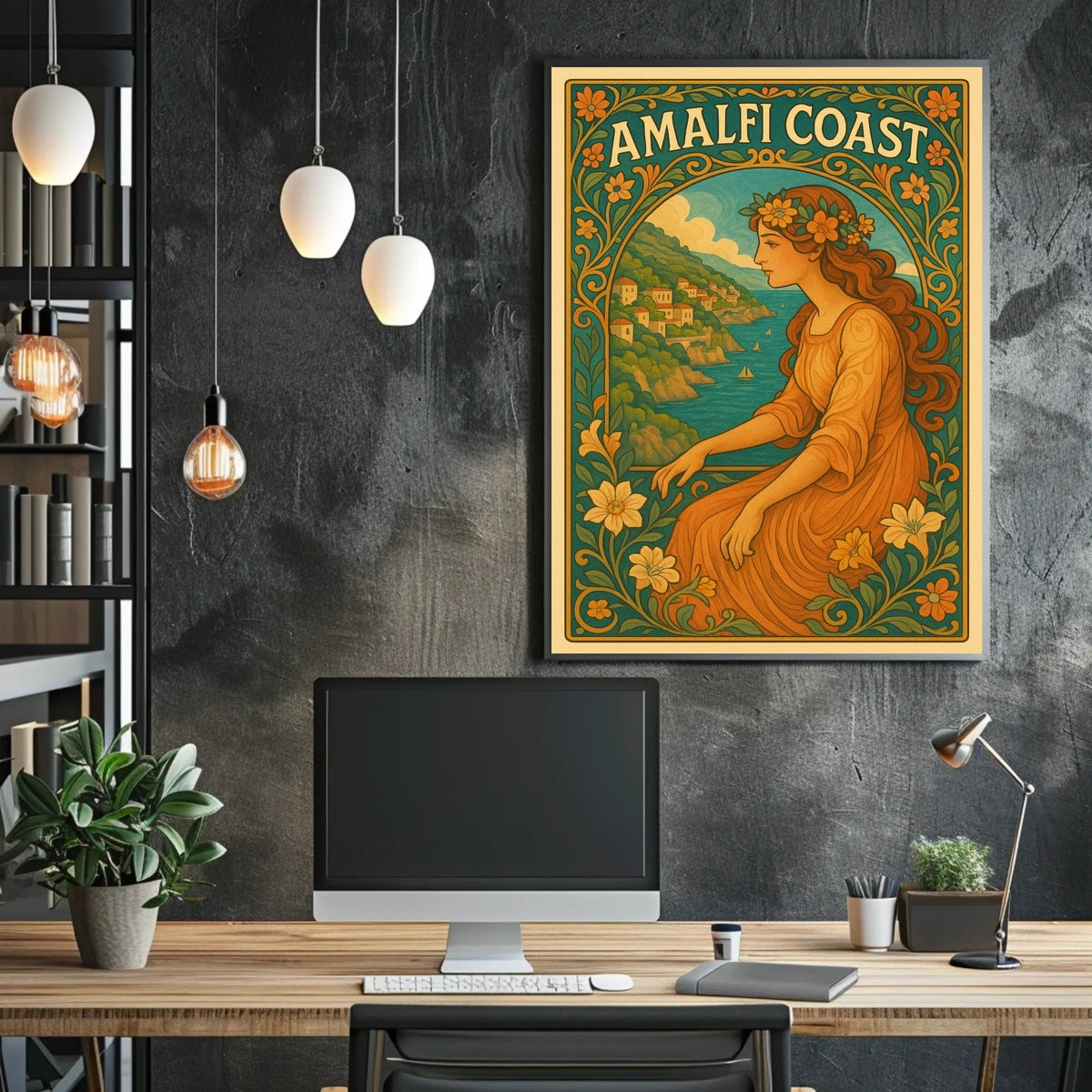 Amalfi Coast Vintage Vintage Poster