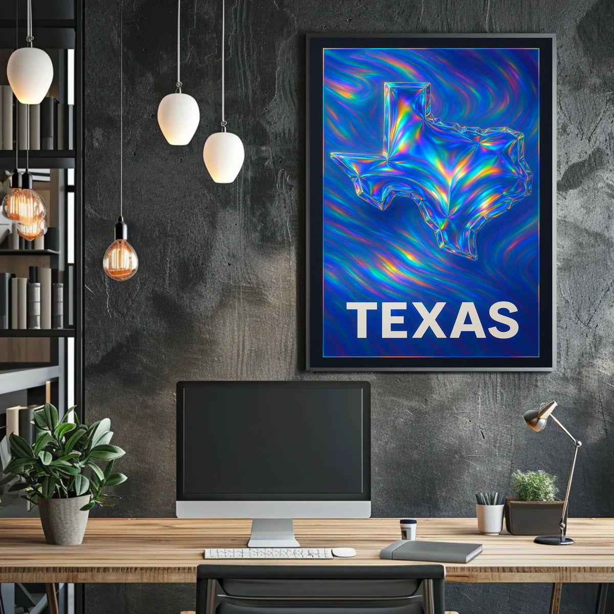Texas In Vibrant Colors Poster