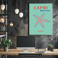 Capri, Italy Travel Poster with Bold Mediterranean Palette PosterGoat