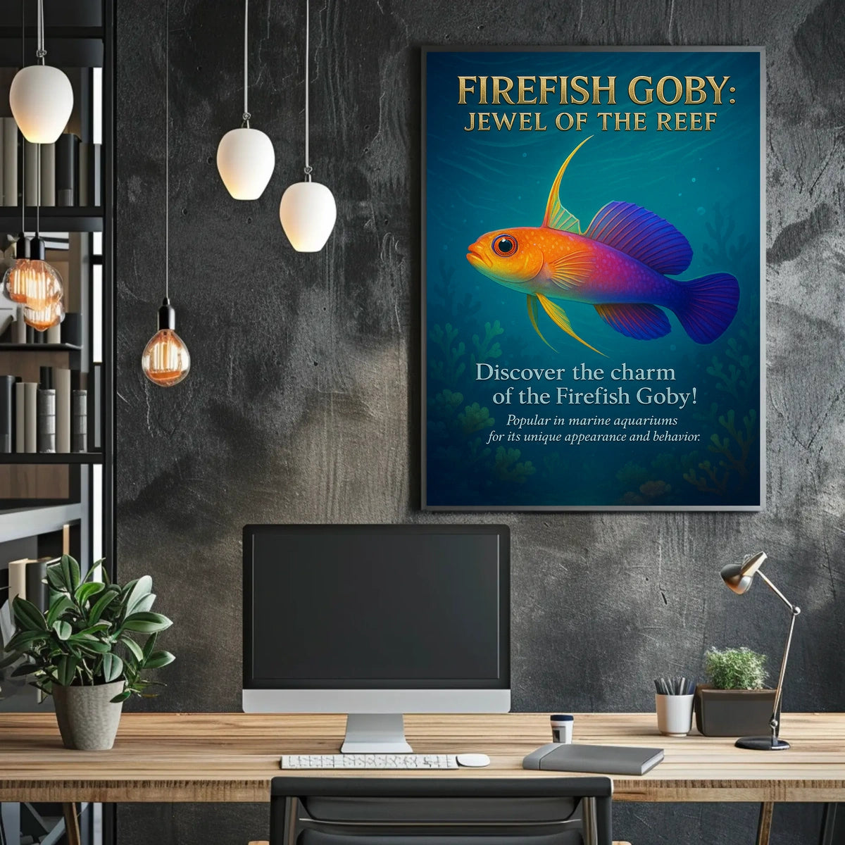 Firefish Goby Jewel of the Reef Poster