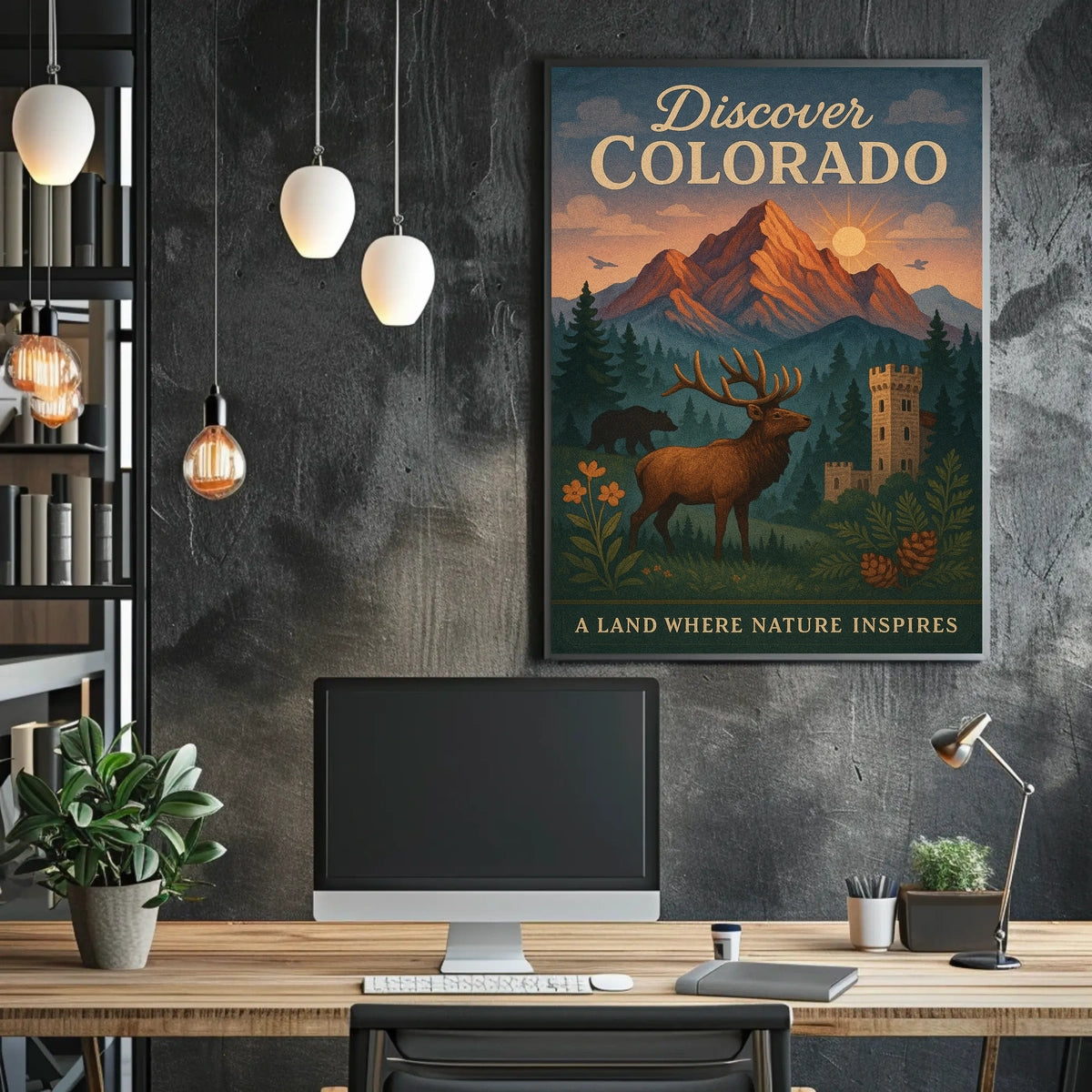 Colorado Wilderness Adventure Vintage Travel Poster
