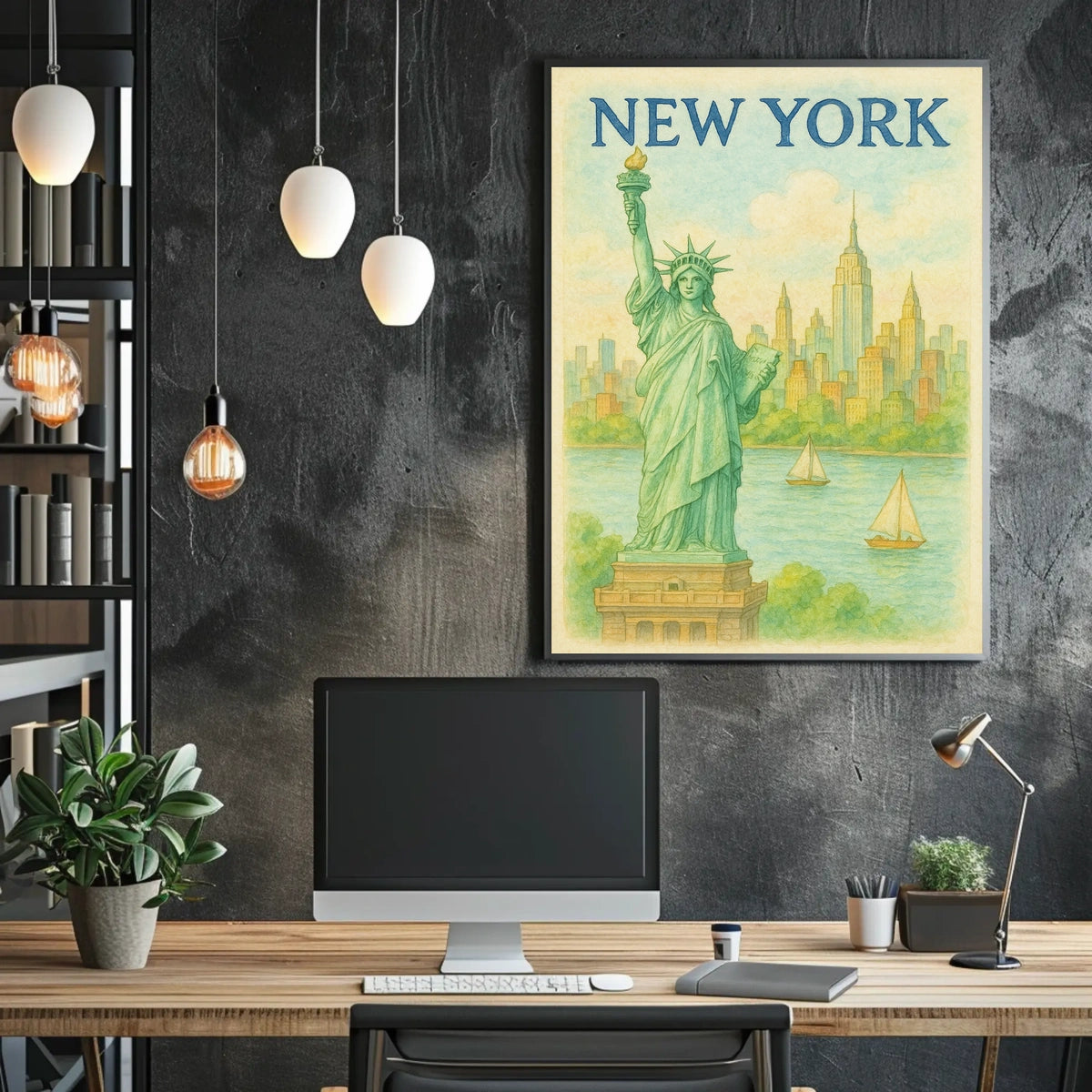 New York Iconic Cityscape Poster