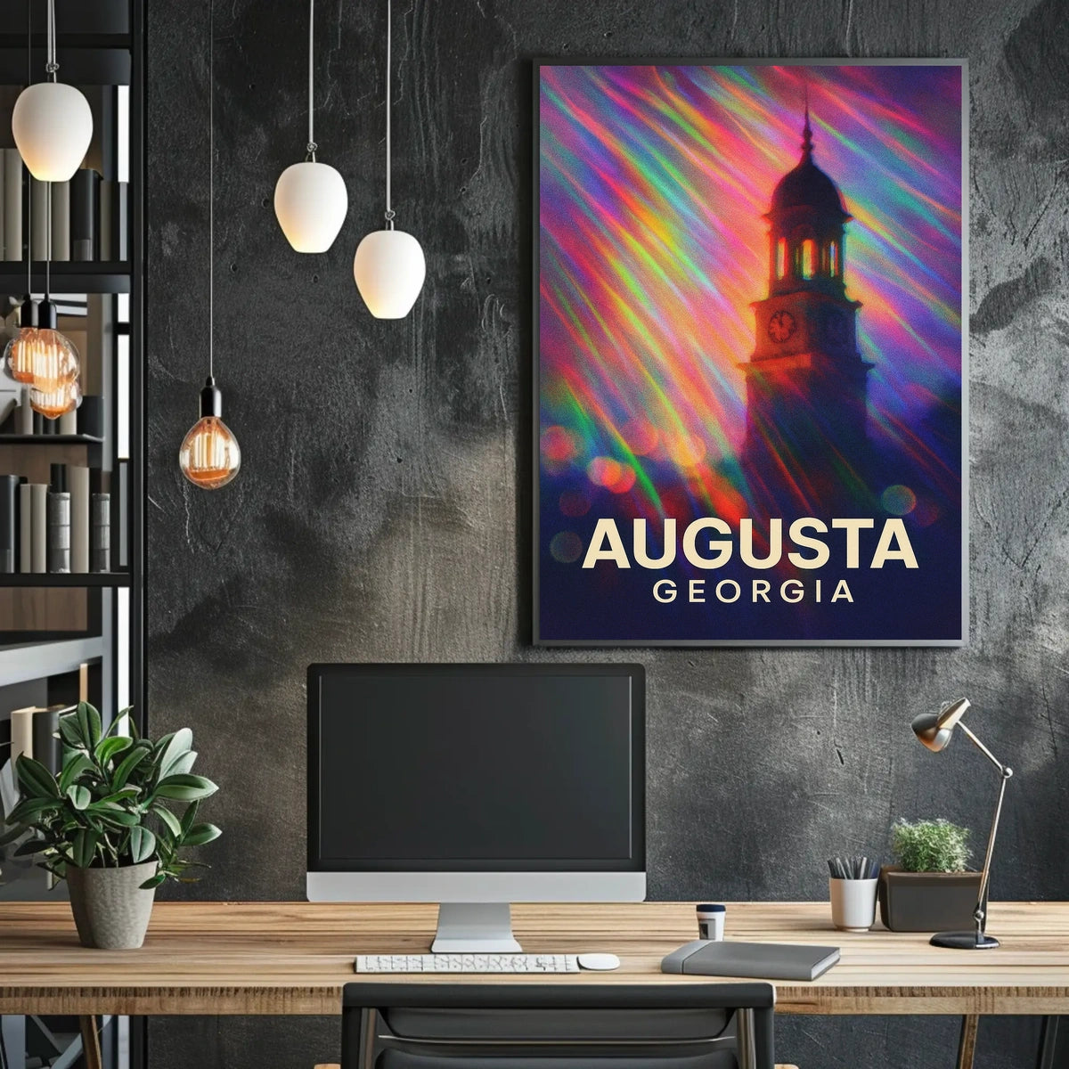 Augusta, Georgia Vibrant Landmark Poster