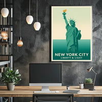 Statue of Liberty Poster Modern Travel City Wall Art
