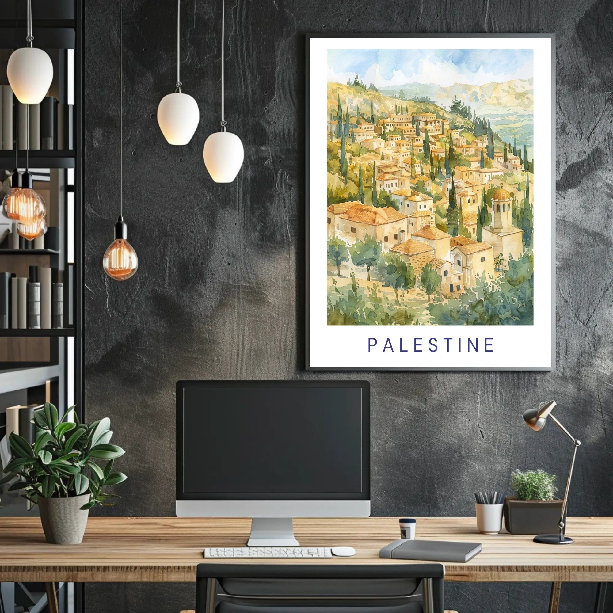 Palestinian Village Scenic Art: Cultural or Heritage Poster PosterGoat