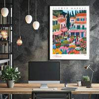 Flower Market in Athens Poster PosterGoat