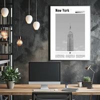 New York Empire State Building Poster Modern Wall Art