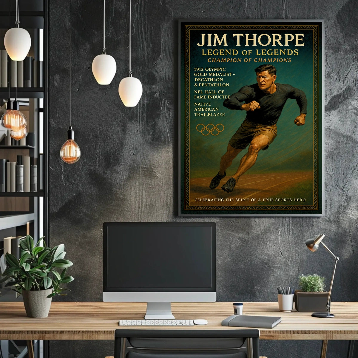 Jim Thorpe Iconic Sports Legend Jim Thorpe Poster