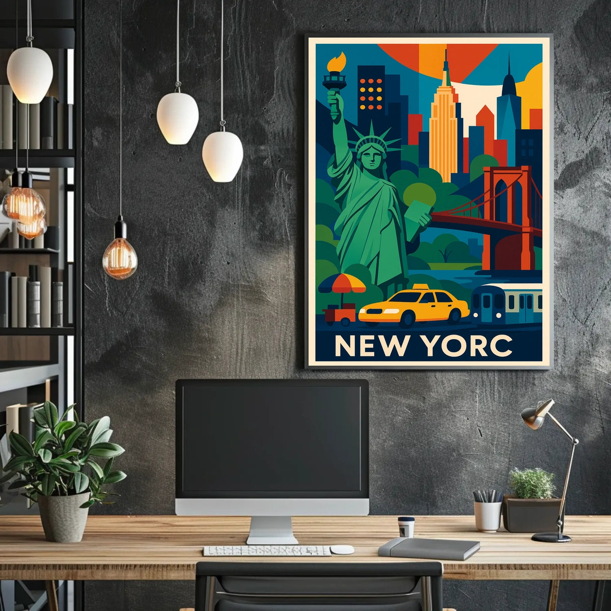 New York City Poster Vibrant Urban Artwork For Home Decor