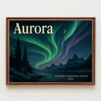 Aurora 2024 Travel Poster Wall Art Print