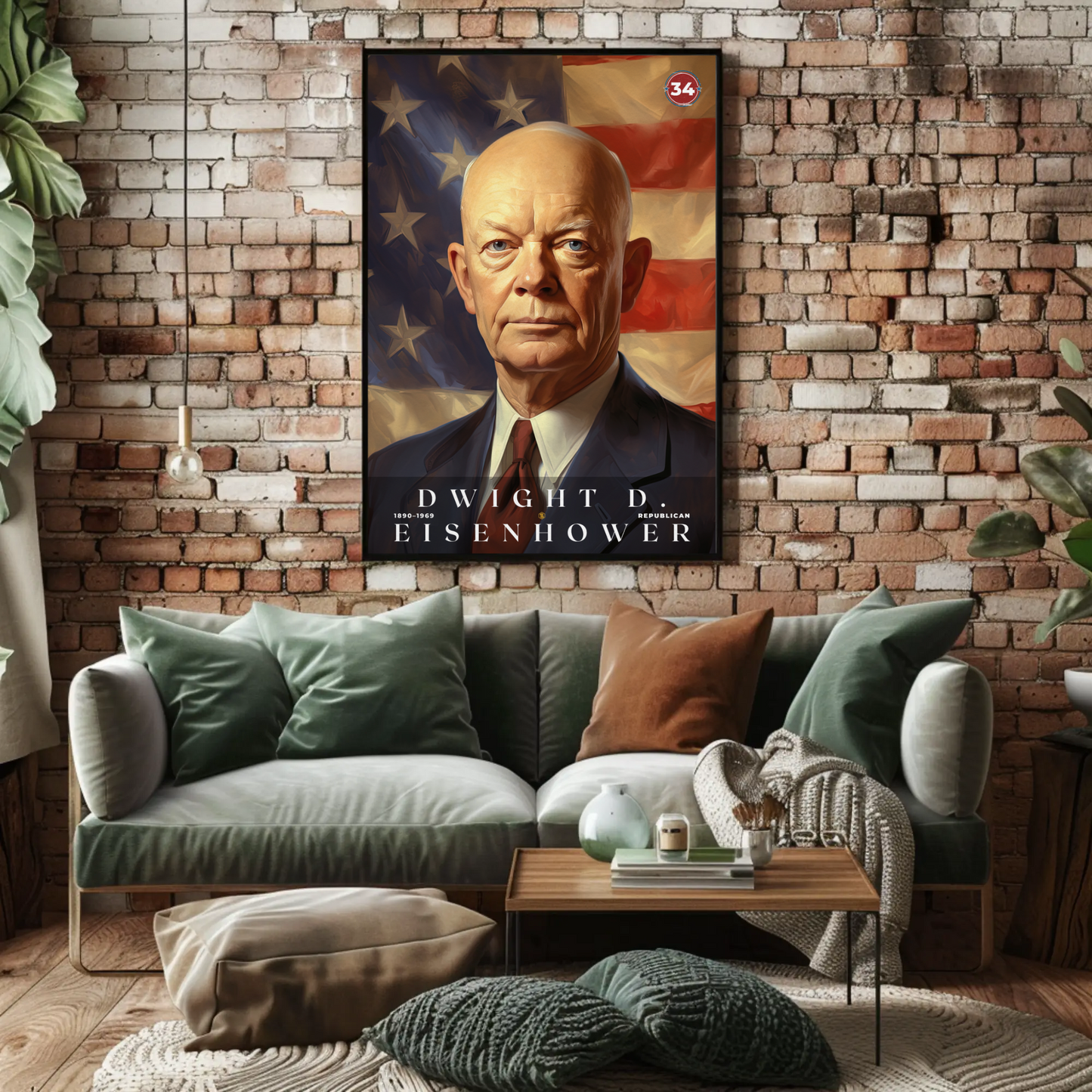 Dwight Eisenhower 34th President Of The United States Portrait