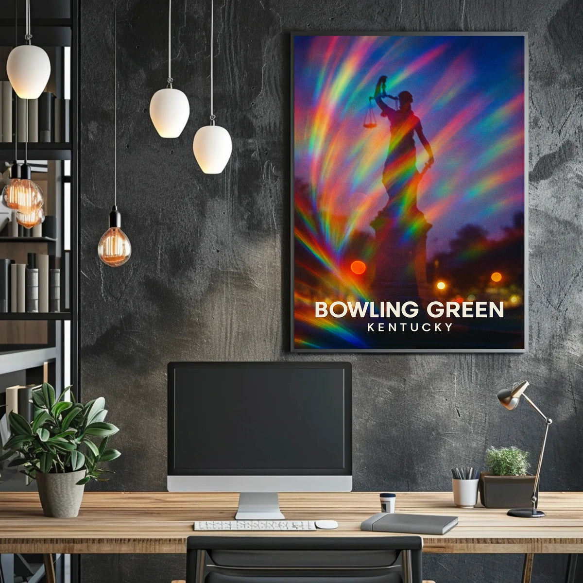 Bowling Green Kentucky Scenic Minimalist Decor Poster