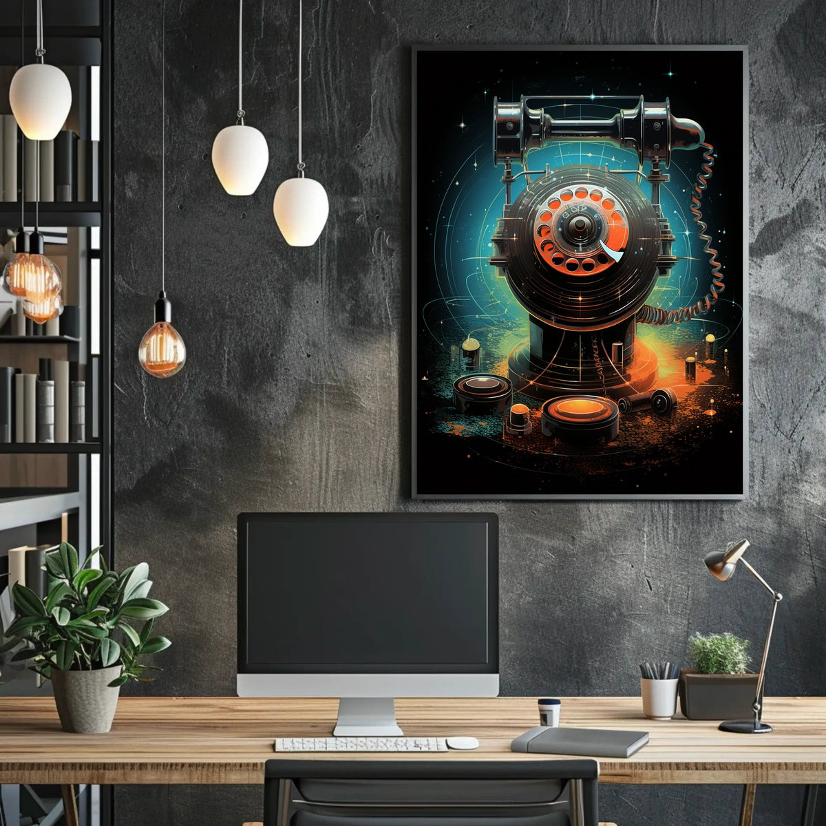 Retro-Futuristic Communication Poster