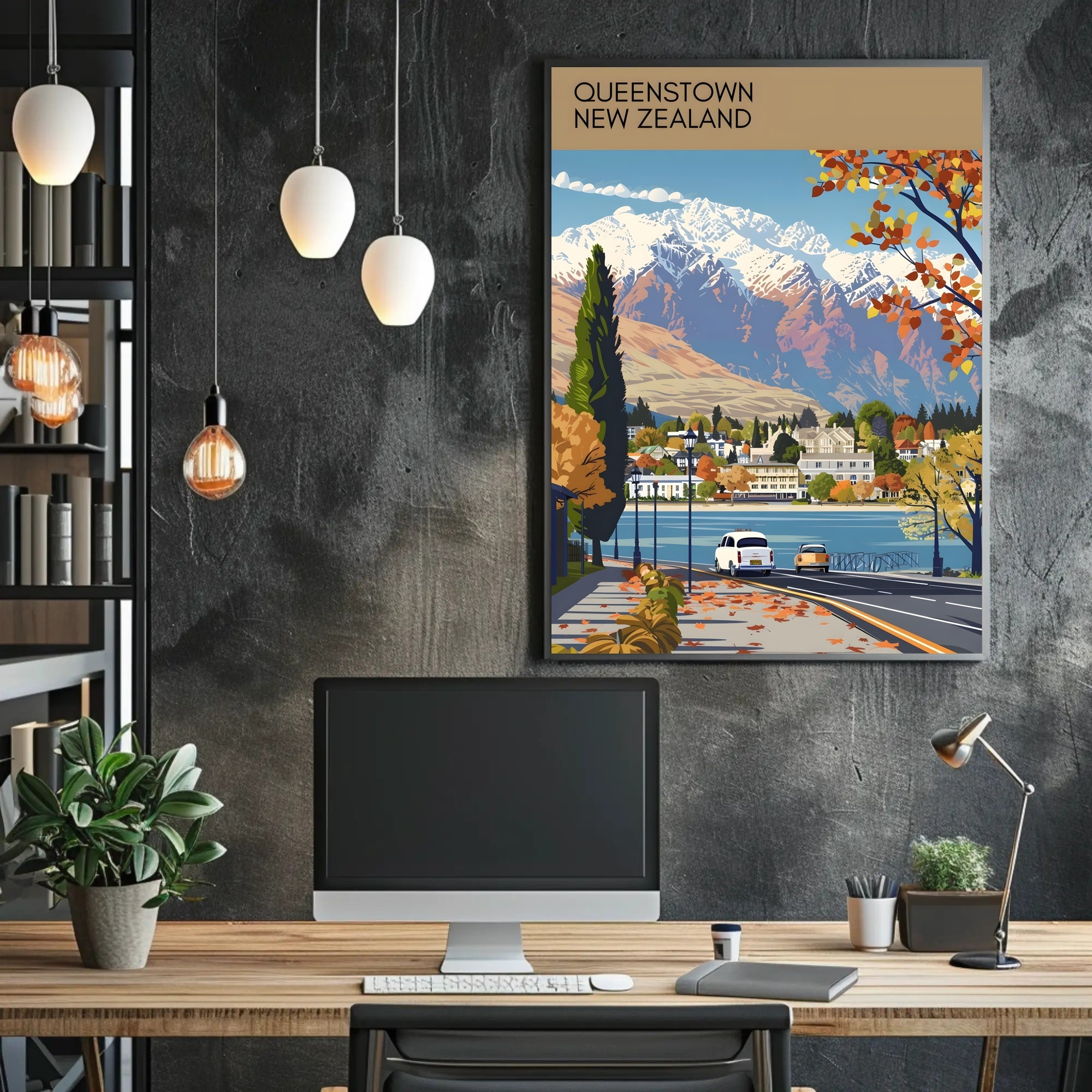 Scenic View of Queenstown Poster