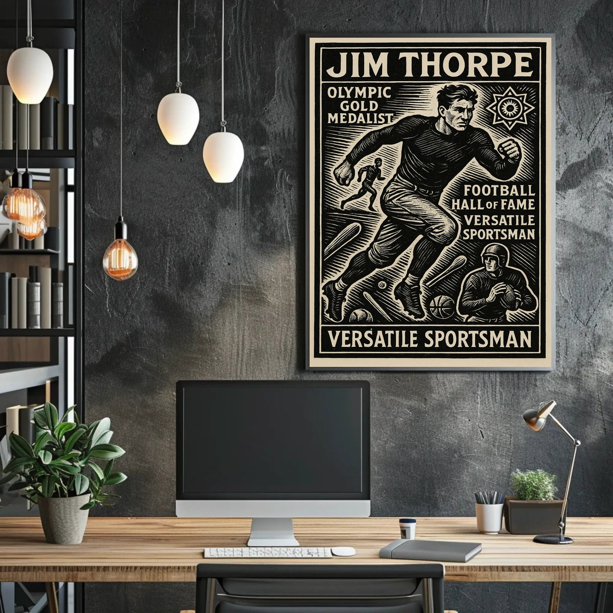Celebrating Jim Thorpe Legendary Athlete Poster