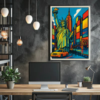 New York City Travel Iconic Skyline Poster Modern Wall Art