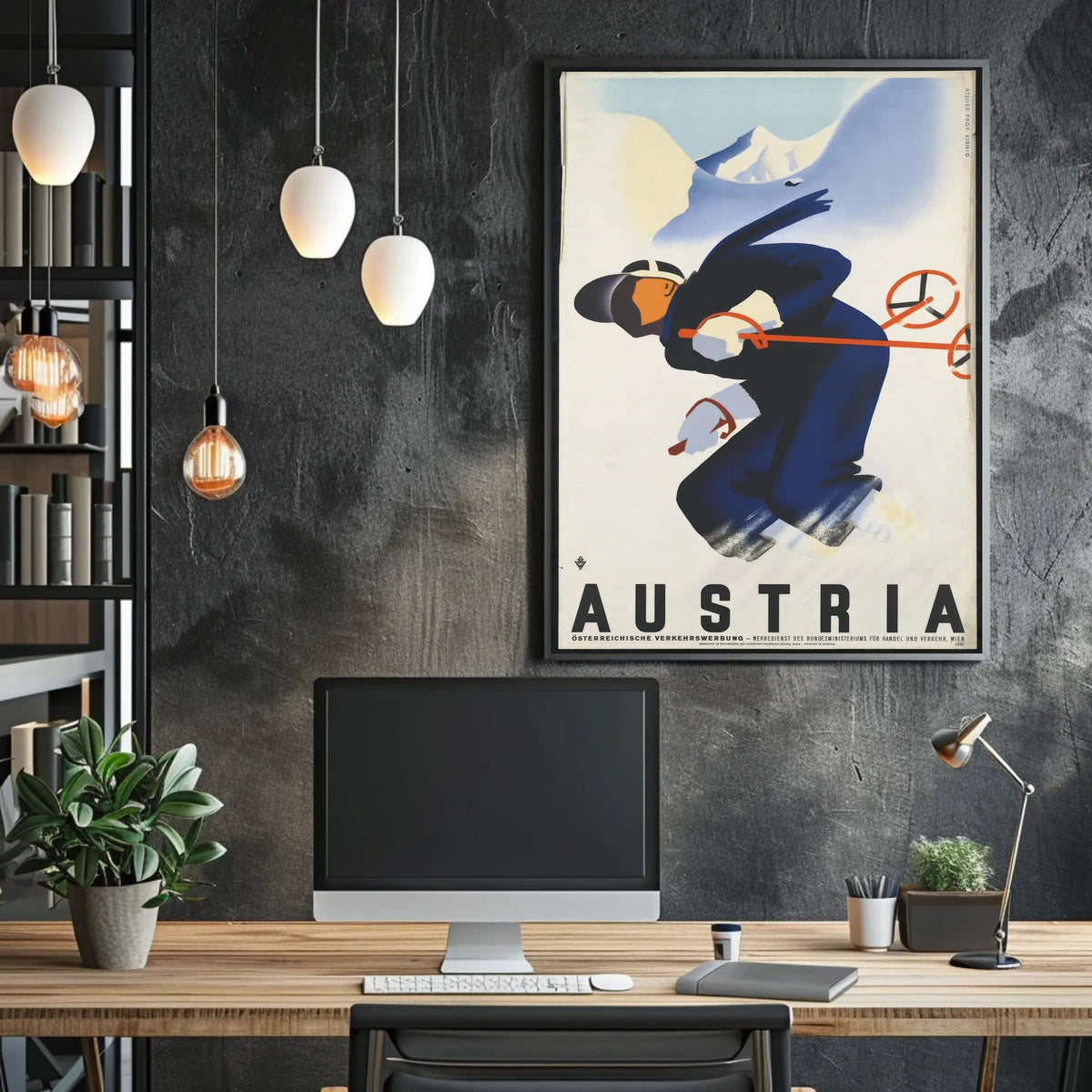 Austria Skiing Adventure Poster