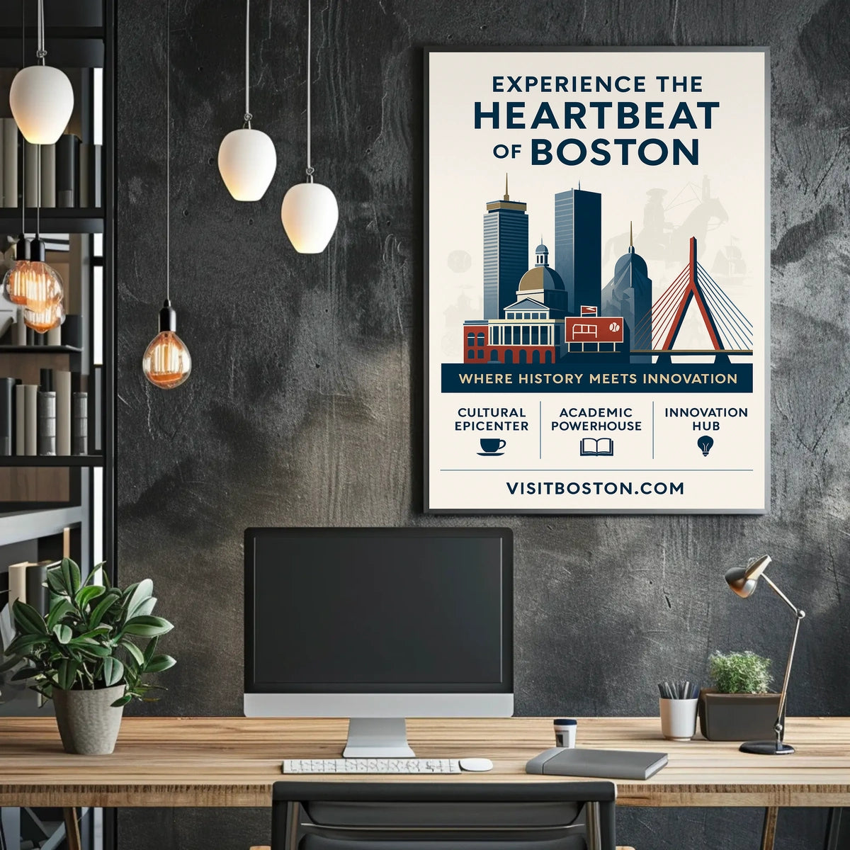 Experience The Heartbeat Of Boston Poster