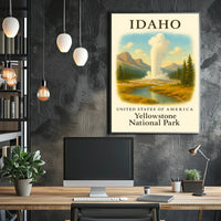 Yellowstone National Park Scenic Poster Idaho Print