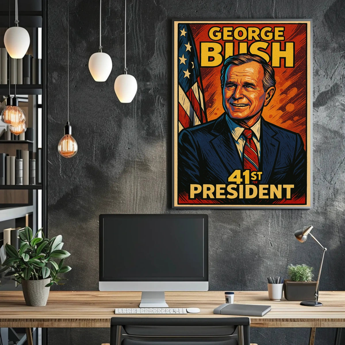 George Bush 41st President Poster Wall Art Decor Home